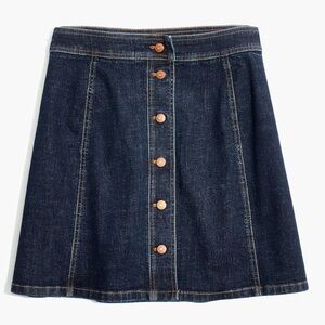 Madewell Dark A-line Denim Mini Skirt